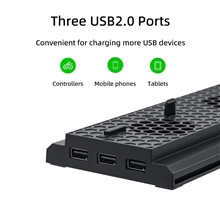 DOBE Vertical Cooling Stand with 3 Fans and 3 USB Ports for Xbox One X (X1)