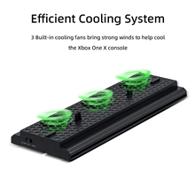 DOBE Vertical Cooling Stand with 3 Fans and 3 USB Ports for Xbox One X (X1)