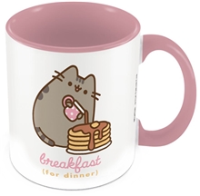Keramický hrnek Pusheen: Breakfast (objem 315 ml) růžová