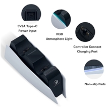 Honcam Tri-Protection Safety Dual Controller Charger - RGB Version (PS5)