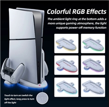 DOBE Multifunctional RGB Charging Dock for PS5 Slim - White (PS5)
