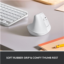 Logitech - Lift Ergo Mouse - Off-white
