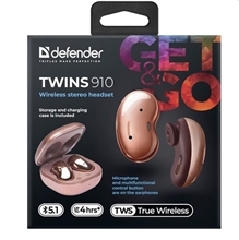 Defender Wireless Stereo Headset TWINS 910 - Orange