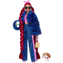 Mattel Barbie Extra: Blue Leopard Track Suit Doll