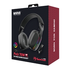 Gaming headset Marvo Pulz 70W, black