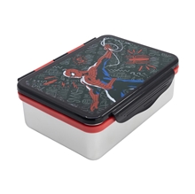 Marvel: Spiderman Black Board -  Stainless Steel Clamp Rectangular Sandwich Box (1100 ml)