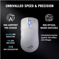 ASUS Herní myš ROG Harpe II Ace, Bezdrátová, bílá