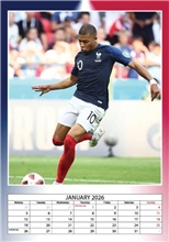 Kalendář 2026 - Fotbal: Mbappé (29,7 x 42 cm)