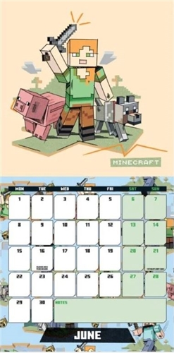 Minecraft 2026 Mini Calendar