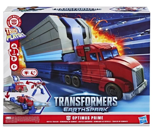Hasbro Transformers Truck to Playset: Earthspark - Optimus Prime Battle Trailer (G0750)
