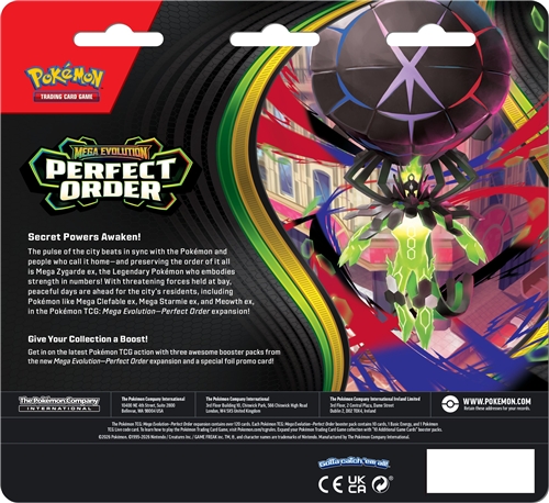 Pokémon TCG: ME03 Perfect Order - 3 Blister Booster