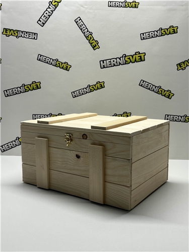 Solid wood wooden chest - natural storage box made of spruce wood