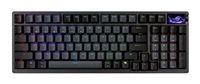 ASUS klávesnice ROG Azoth 96 HE, Mechanická, Bezdrátová, BT, RF 2.4GHz, US, černá