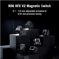 ASUS klávesnice ROG Azoth 96 HE, Mechanická, Bezdrátová, BT, RF 2.4GHz, US, černá
