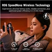 ASUS sluchátka ROG Cetra Open Wireless, BT + RF 2.4 GHz, RGB, černá