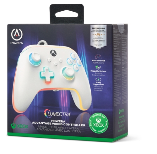 PowerA - Advantage Wired Controller - White - Lumectra (XSX, XSS, X1)